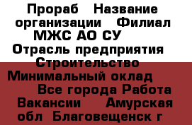 Прораб › Название организации ­ Филиал МЖС АО СУ-155 › Отрасль предприятия ­ Строительство › Минимальный оклад ­ 50 000 - Все города Работа » Вакансии   . Амурская обл.,Благовещенск г.